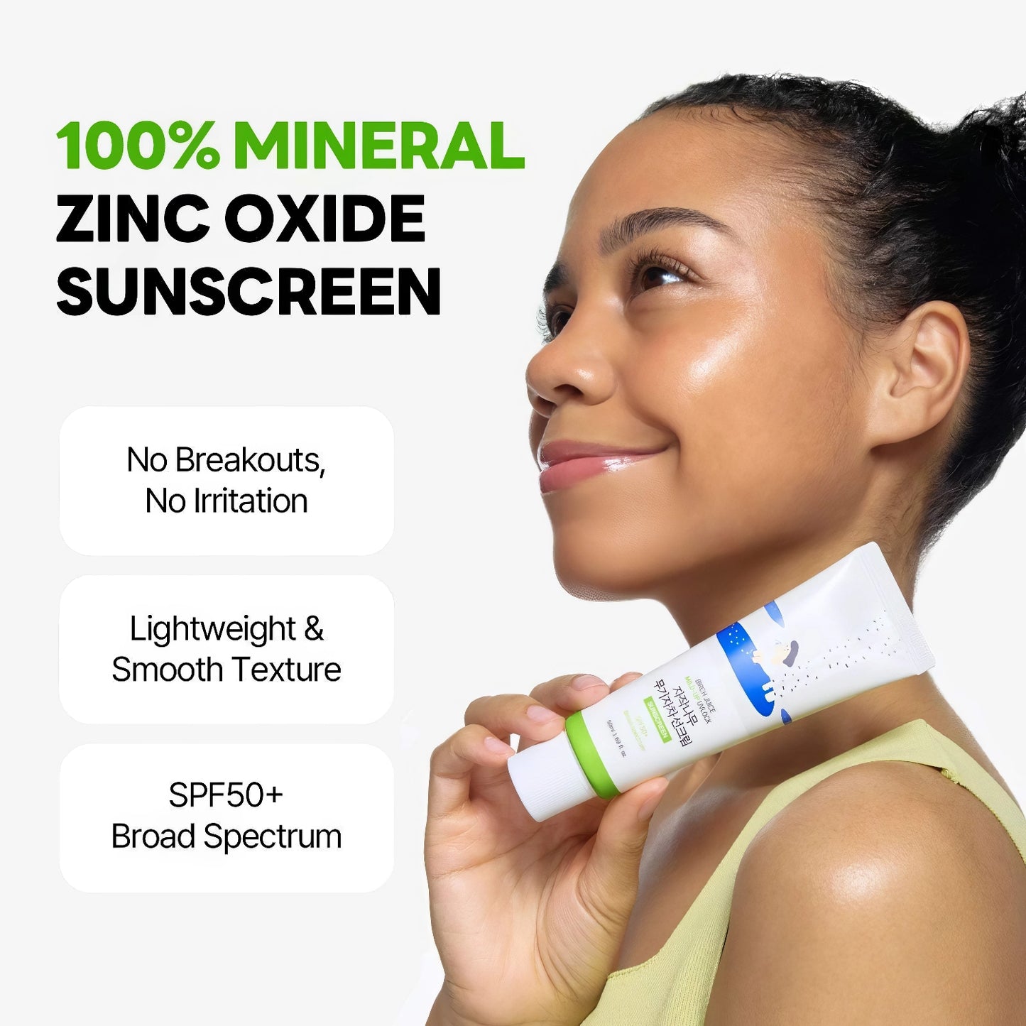Round Lab - Birch Juice Moisturizing Mild Up Sunscreen SPF50+ PA++++ - 50ml-Wonder Skin
