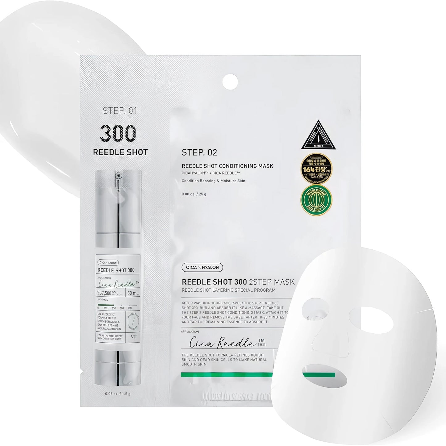 VT - Reedle Shot 300 2 Step Mask - 1.5g+25g-Wonder Skin