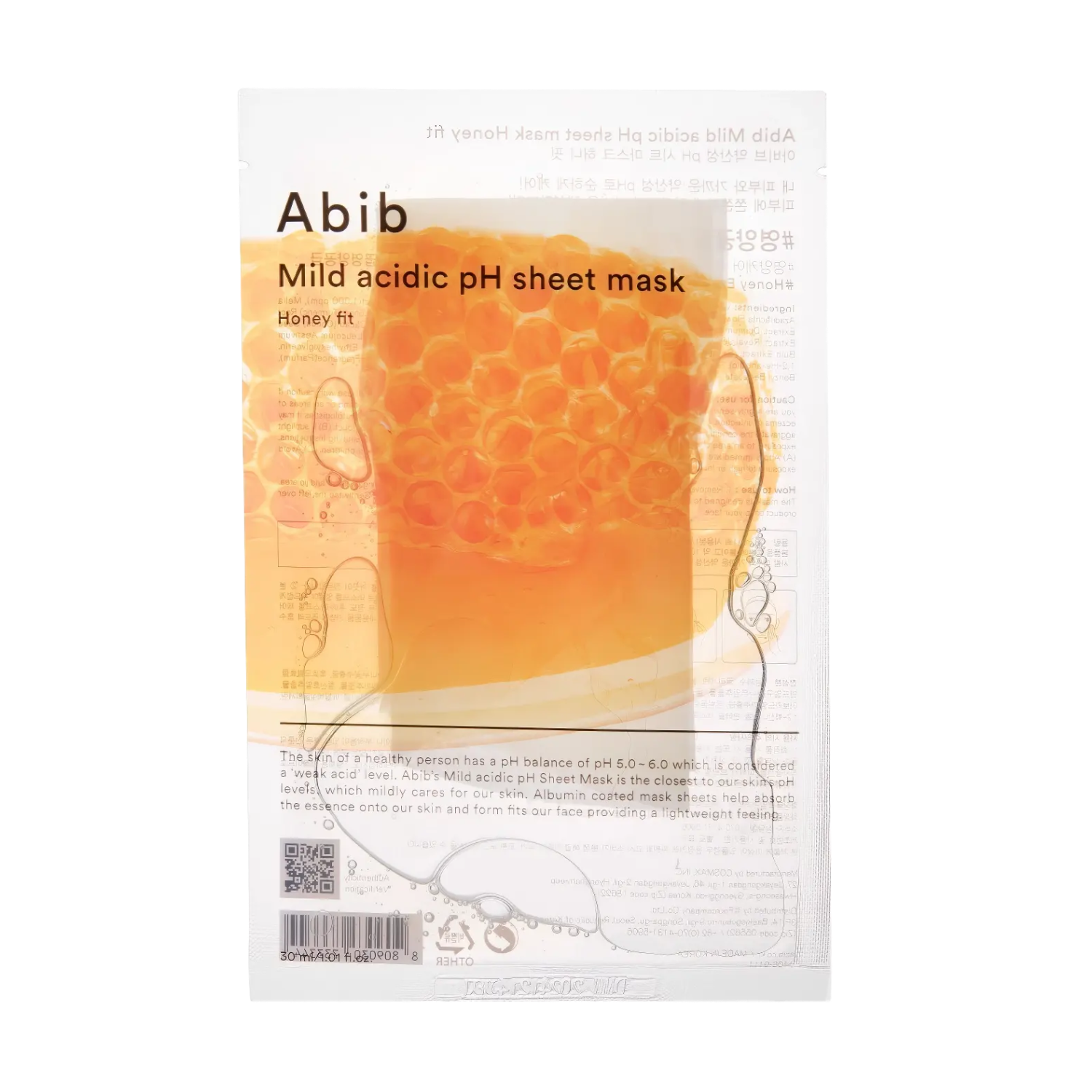 Abib - Mild Acidic pH Sheet Mask Honey Fit - 30ml-Wonder Skin