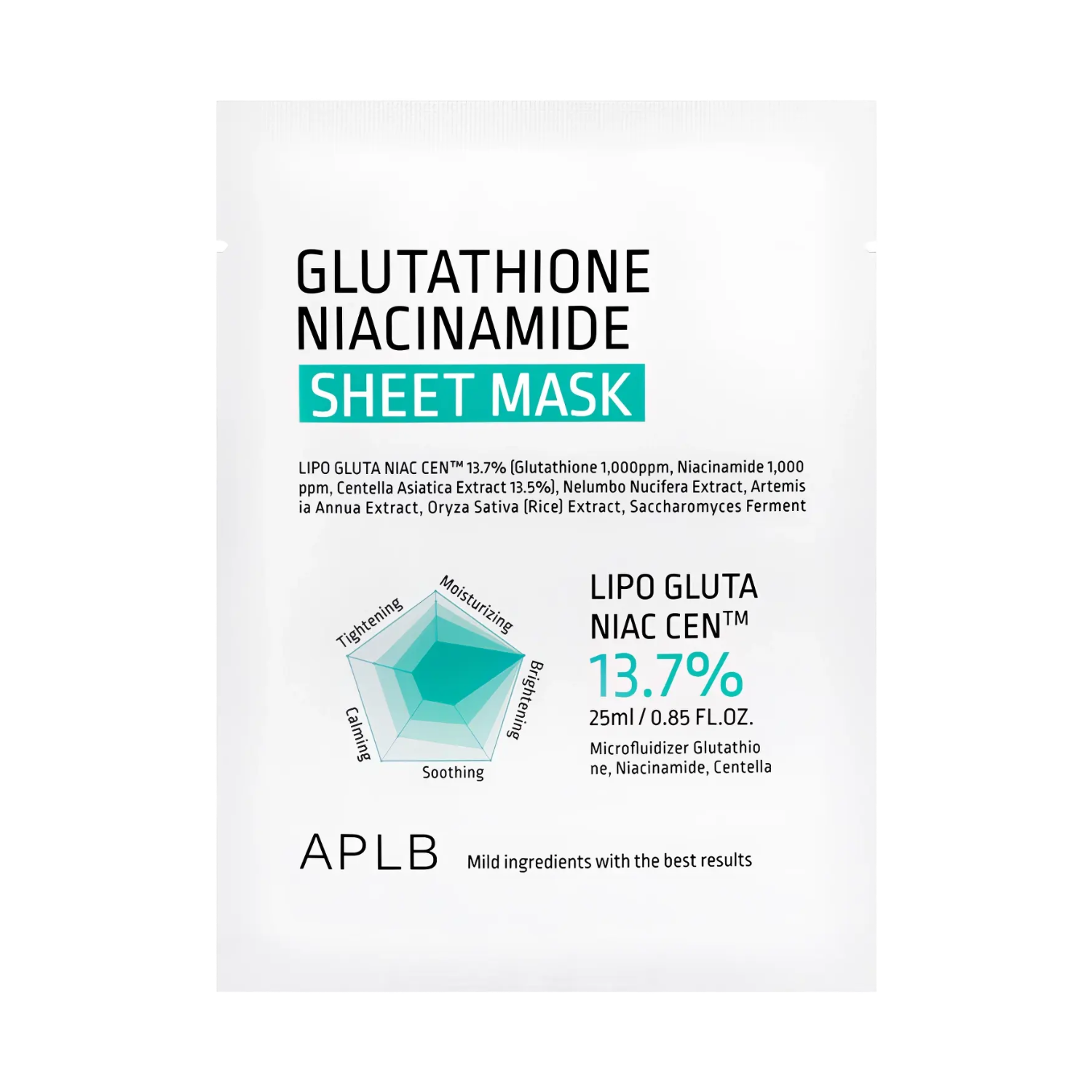 APLB - Glutathione Niacinamide Sheet Mask - 25ml-Wonder Skin