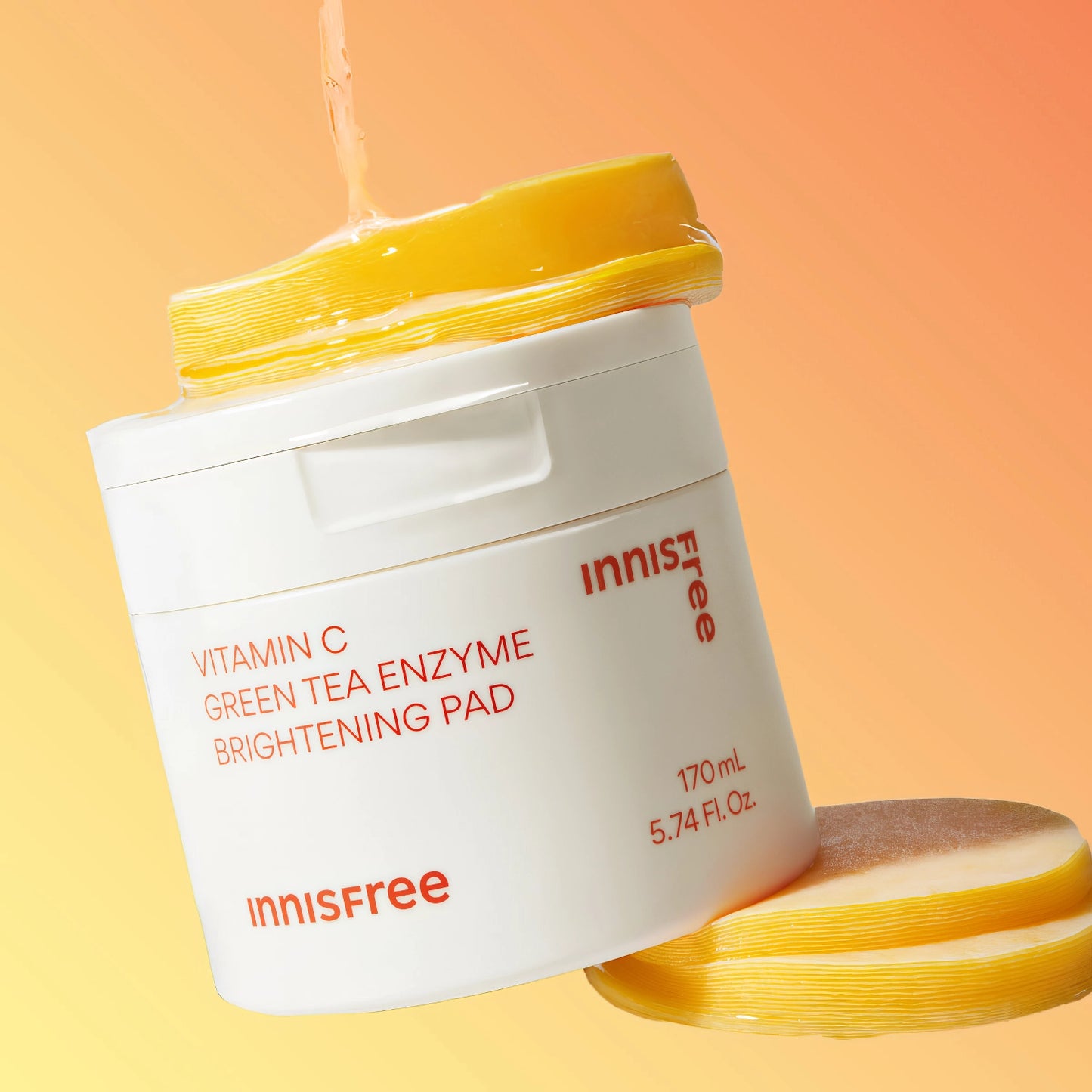 Innisfree - Green Tea Enzyme Vitamin C Brightening Pad - 60St./ 170ml-Wonder Skin