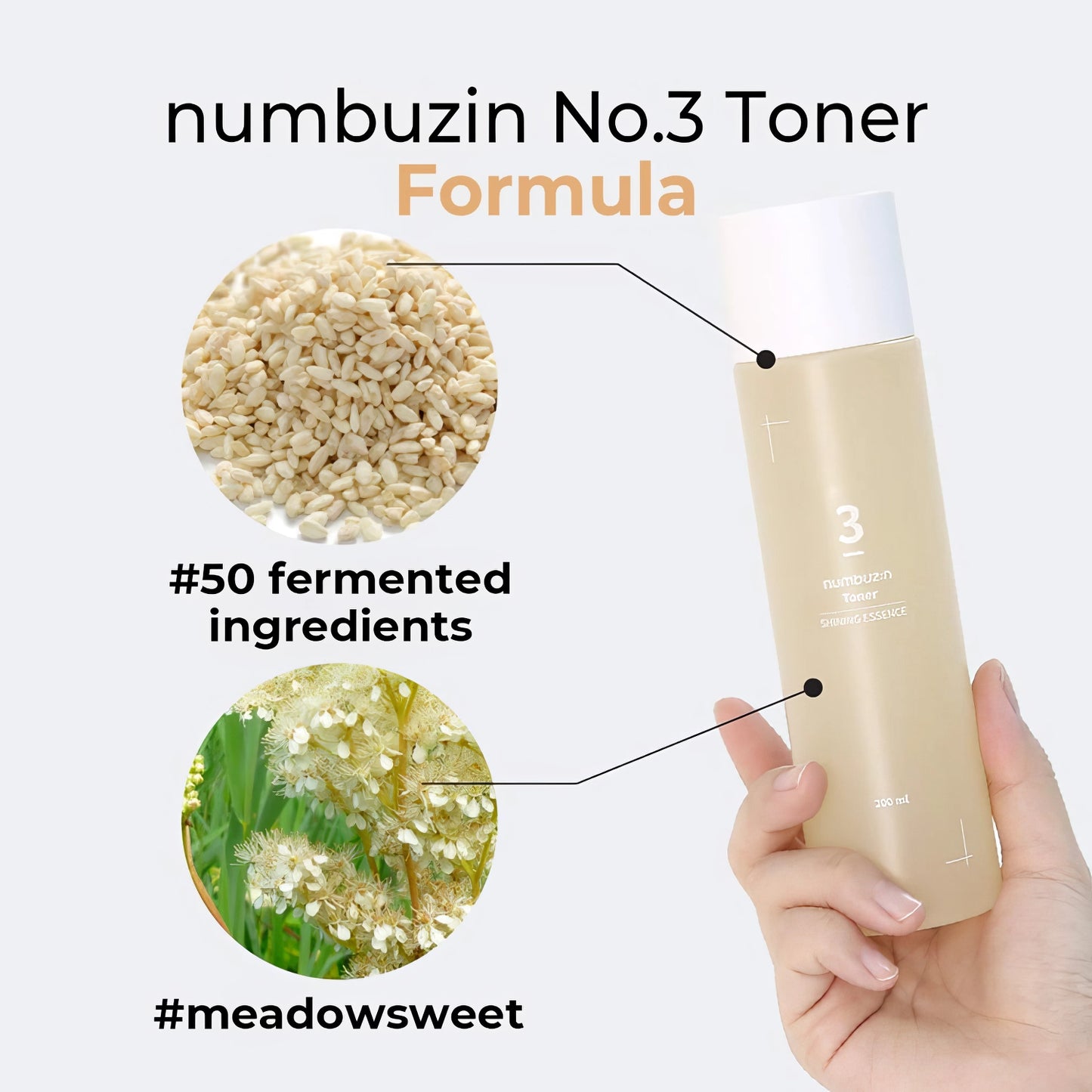 Numbuzin - No.3 Super Glowing Essence Toner - 200ml-Wonder Skin