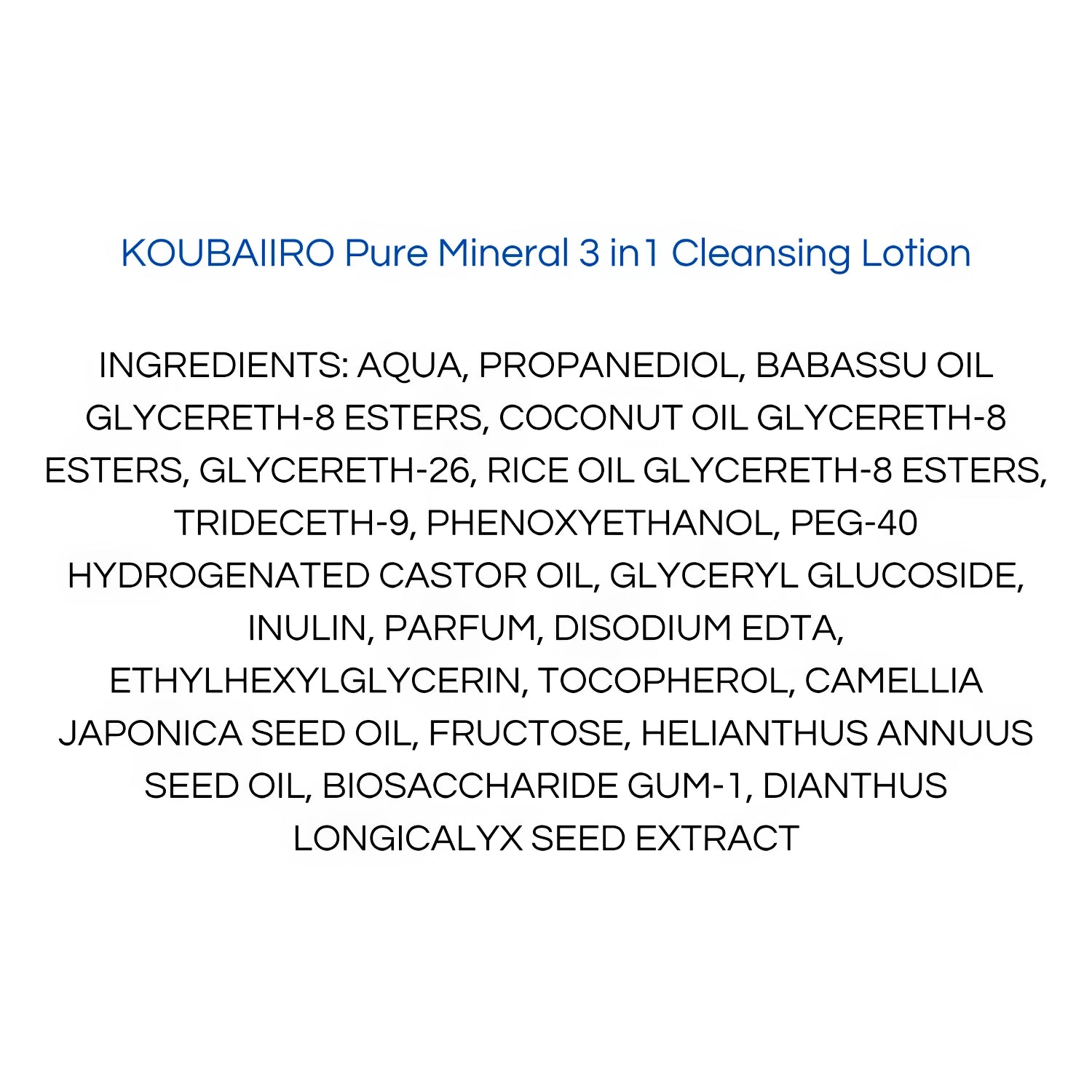Onshondo Osaka - Koubaiiro - Pure mineral 3 in 1 cleansing lotion - 250ml-Wonder Skin