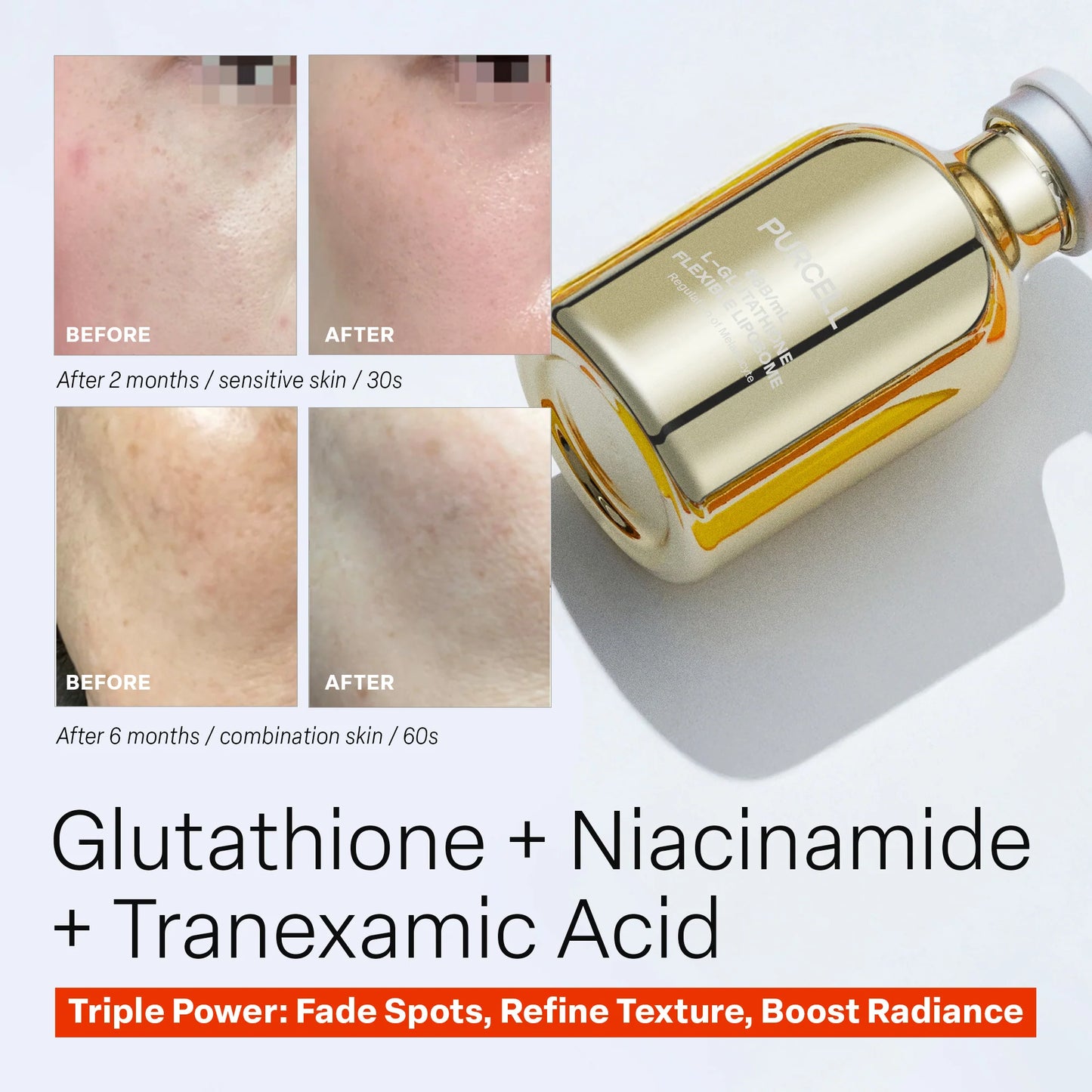 Purcell - 88B/mL L Glutathione Flexible Liposome - Brightening Facial Serum - 30ml - Wonder Skin