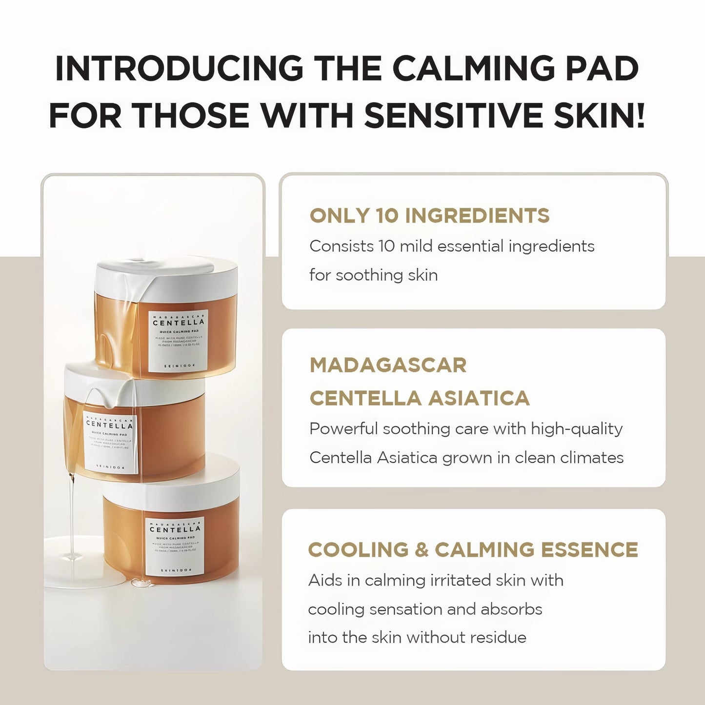 SKIN1004 - Madagascar Centella Quick Calming Pad - 70 Pads / 130ml.-Wonder Skin